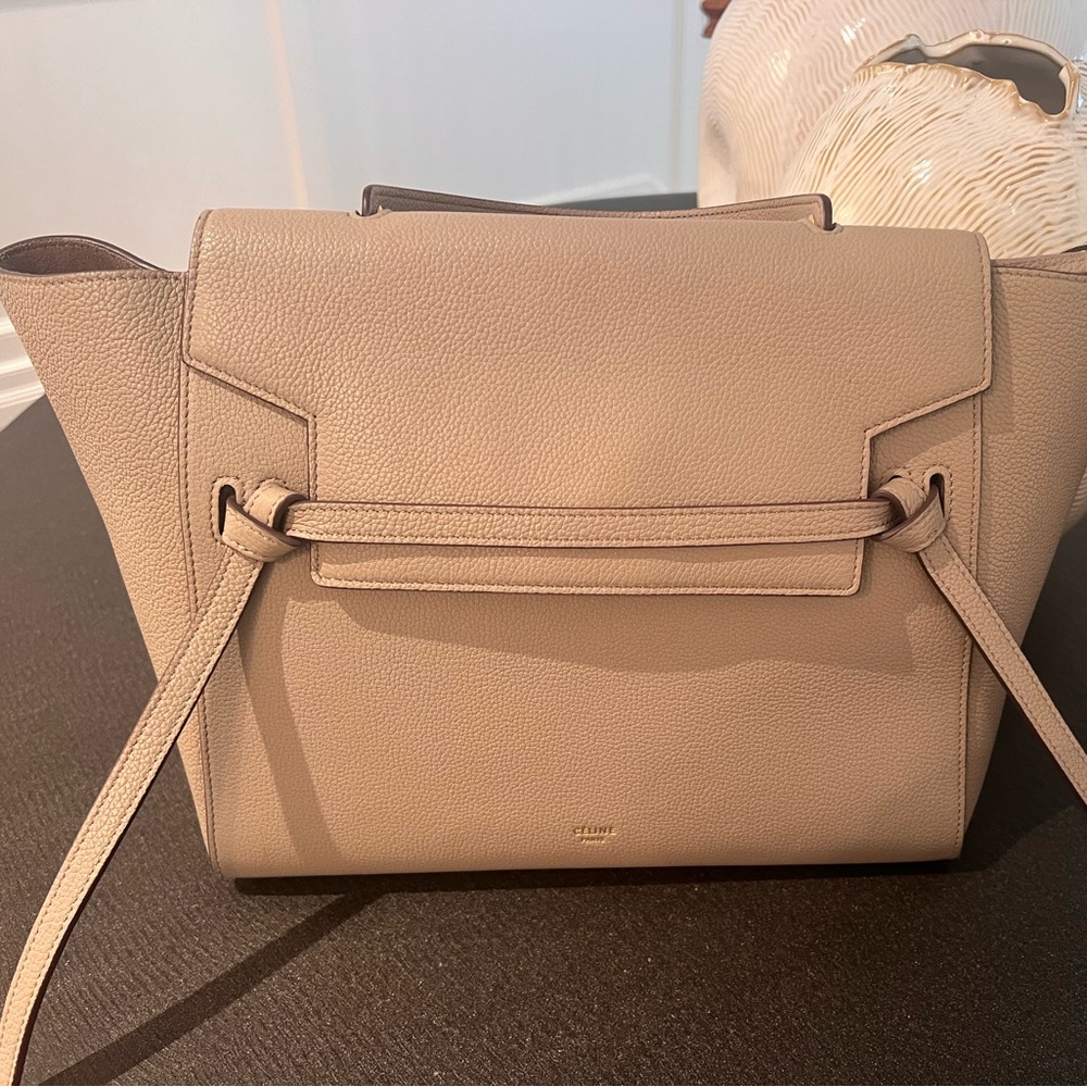 Excellent Celine Mini Belt Bag in beige